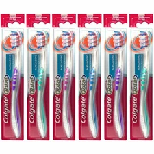 Colgate Total Massaging Toothbrush Soft Full Head Pro Tip Assorted Colors (6 Pk)