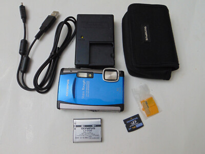Olympus Stylus Tough 6000 10MP Digital Camera w/ Battery Charger Cord Card etc.