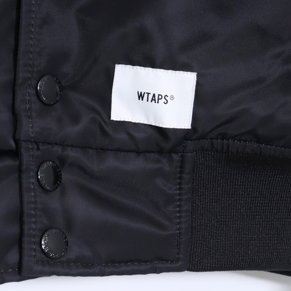 WTAPS Team Jacket Nylon Twill 2 Black Bomber Flight 212TQDT WTAPS Team Jacket Nylon Twill 2 Black Bomber Flight 212TQDT