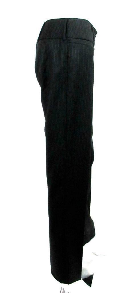DOLCE & GABBANA BLACK PINSTRIPE VIRGIN WOOL DRESS PANTS SZ