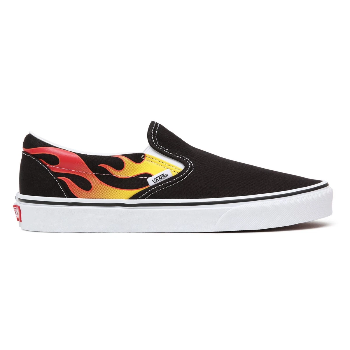 Vans Shoes Classic Slip On Flame Black