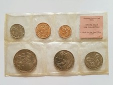 1968 Queen Elizabeth II Coins of New Zealand Six 6 Coin Set Collection