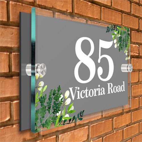 Contemporary House Sign Colourful Door Sign Personalised Name Plate Acrylic Sign - Picture 3 of 23