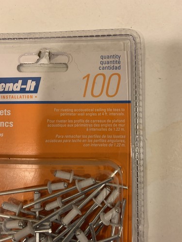 Suspend-It Drop Ceiling Installation White Rivets Quantity 100 Rivets 8859 - Bild 3 von 9