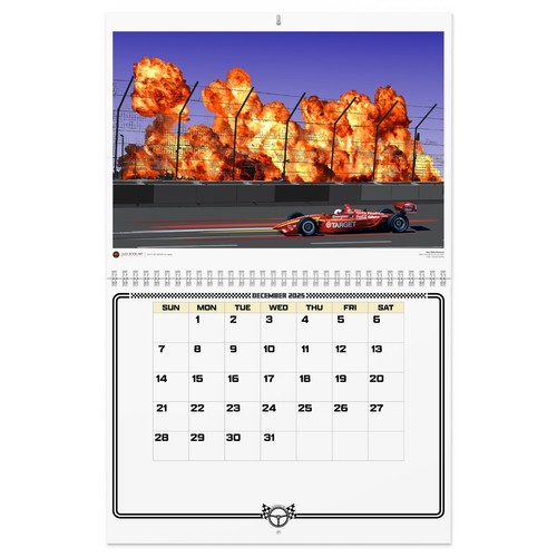 Calendario de pared de deportes de motor 2025 calendario completo para INDYCAR carreras carreras aficionados regalo - Imagen 13 de 16