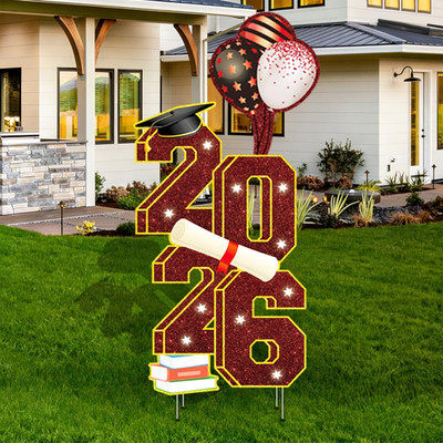 2026 Graduation Decorations - 3.5FT Large Class 2026 Graduation Yard Sign Yard D
