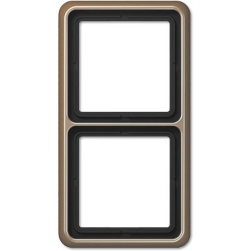 Cadre Jung CD582GB double bronze pour plaques d'interrupteurs