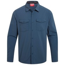 Image of Craghoppers Mens NosiLife Loukkos Long Sleeve Insect Repellent Shirt -Blue Stone