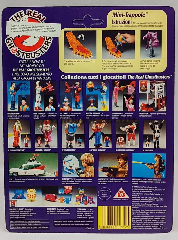 THE REAL GHOSTBUSTERS FANTASMA MINI TRAPS TRAPPOLE KENNER MOC VINTAGE 1986 - Immagine 2 di 4