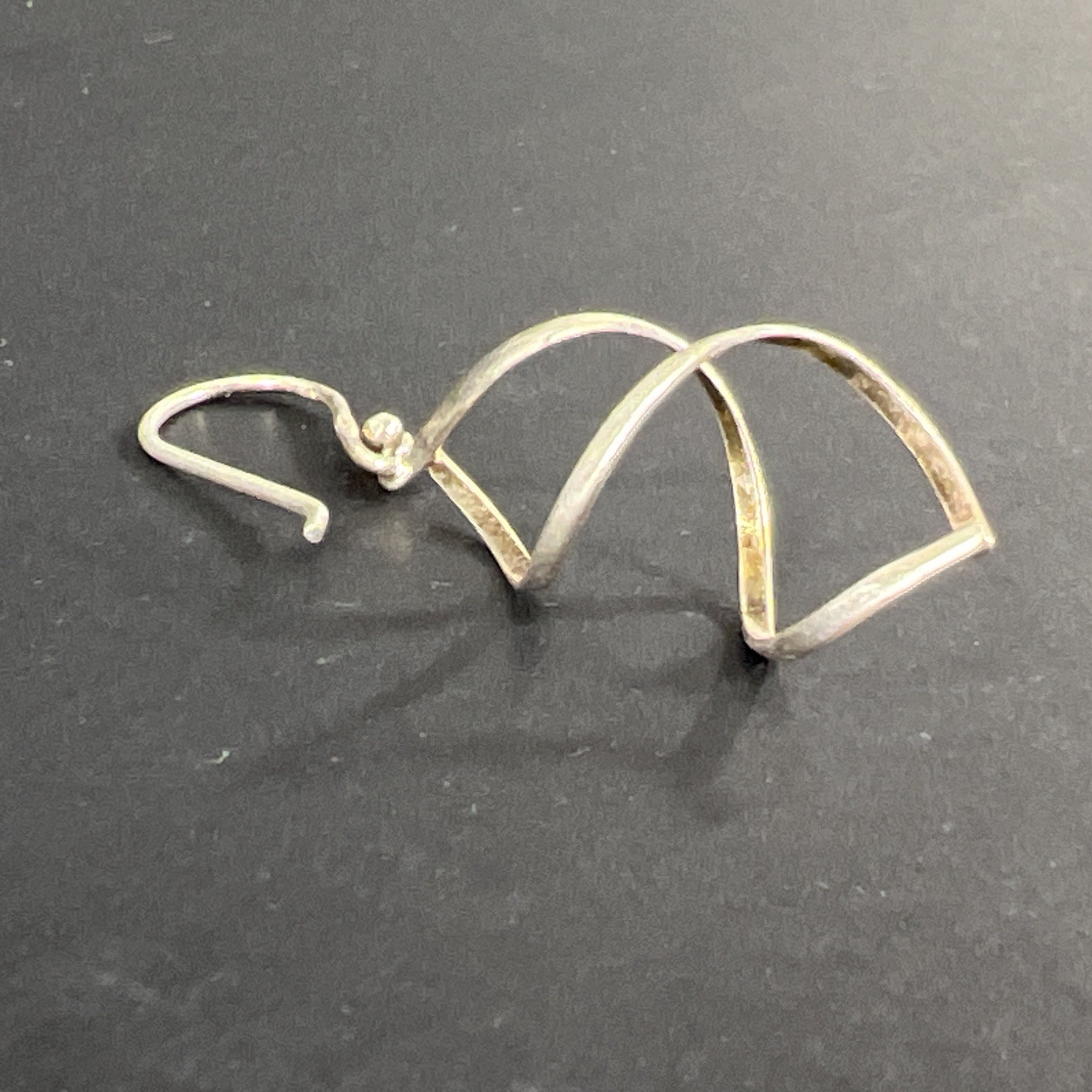 Spiral Loop Sterling Silver Dangle Drop Single Ea… - image 2