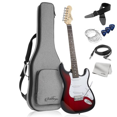 #ad #ad 39quot; Full Size Electric Guitar Beginner Kit w Gig Bag Tremolo Bar Accessories $112.99