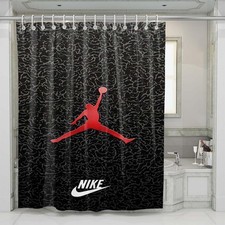 AJ Red 1 Gift Basketball Shower Curtain Set Bathroom Set For Bathroom Decor