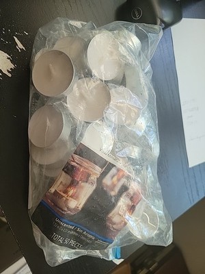 Tea Light Candles Bulk Pack 2.5 hours Burn White Unscented 40 Count 