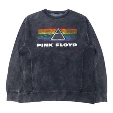 PINK FLOYD Band Print Sweatshirt L Gray Cotton Bleach Vintage Processing PULL 