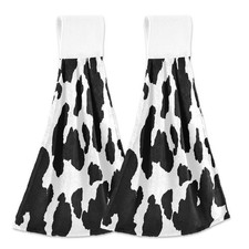 Funny Cow Kitchen Towels, 2PCS Super Soft Absorbent Hanging Hang Towels or Di...
