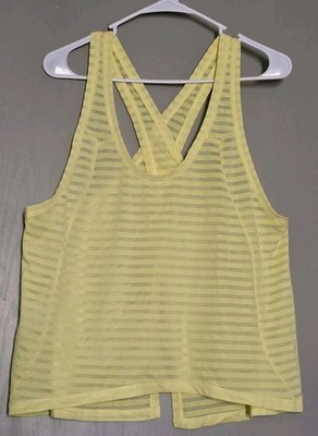 Zyia Active XXL Tank Top Nimbus Split Back Racerback Lightweight Yellow Workout