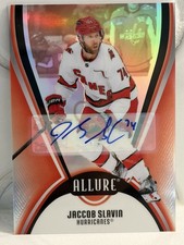 Jacob Slavin #15 Allure Red Rainbow Auto 2025-26 Carolina Hurricanes