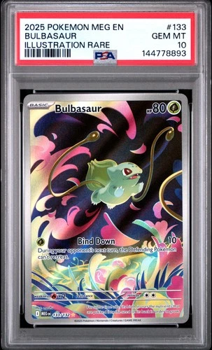8893 Bulbasaur 2025 Pokemon Mega Evolution #133 Illustration Rare PSA 10