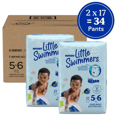 Huggies Little Swimmers Disposable Swim Diapers - Size 5-6 (Large) - 34ct