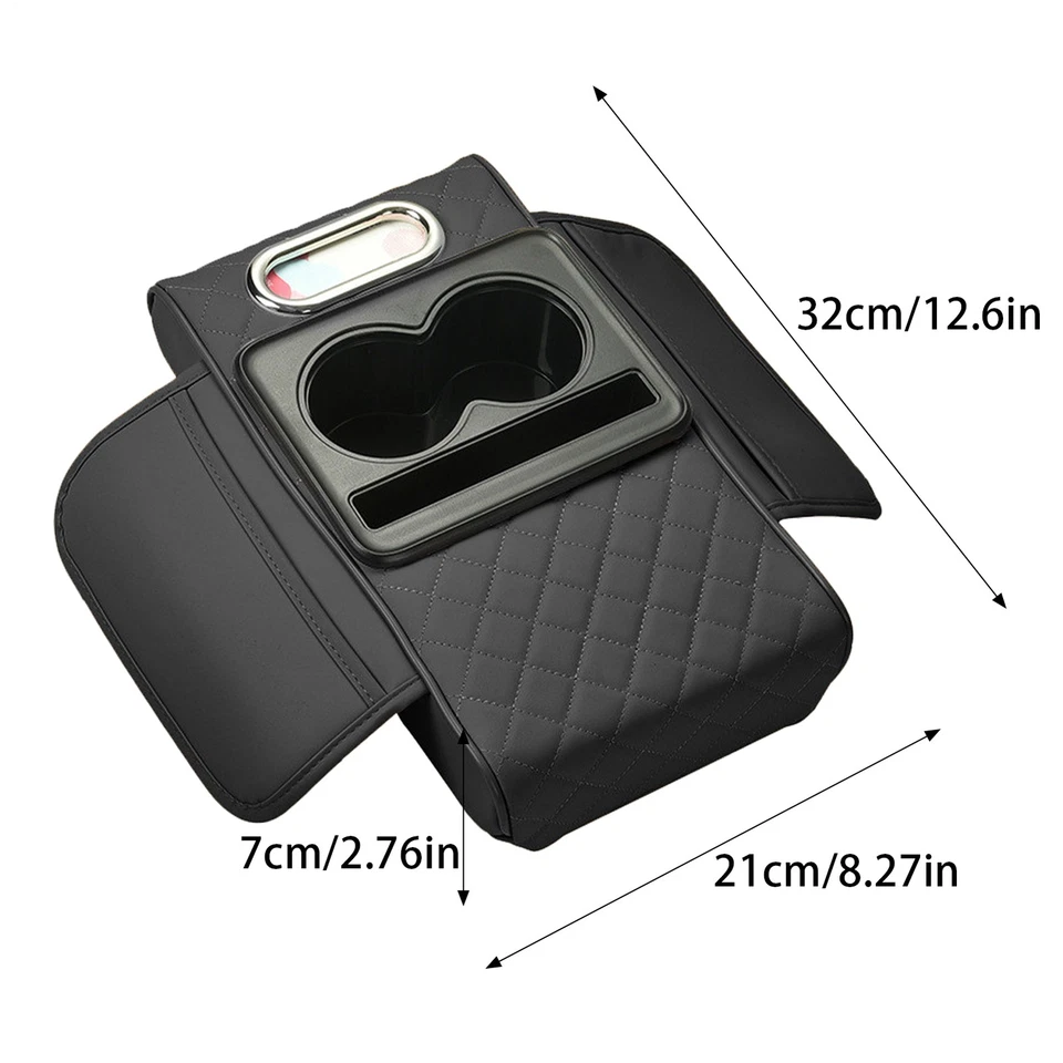 Almofada console central apoio de braço carro copo e suporte para telefone capa multifuncional  - Imagem 2 de 4