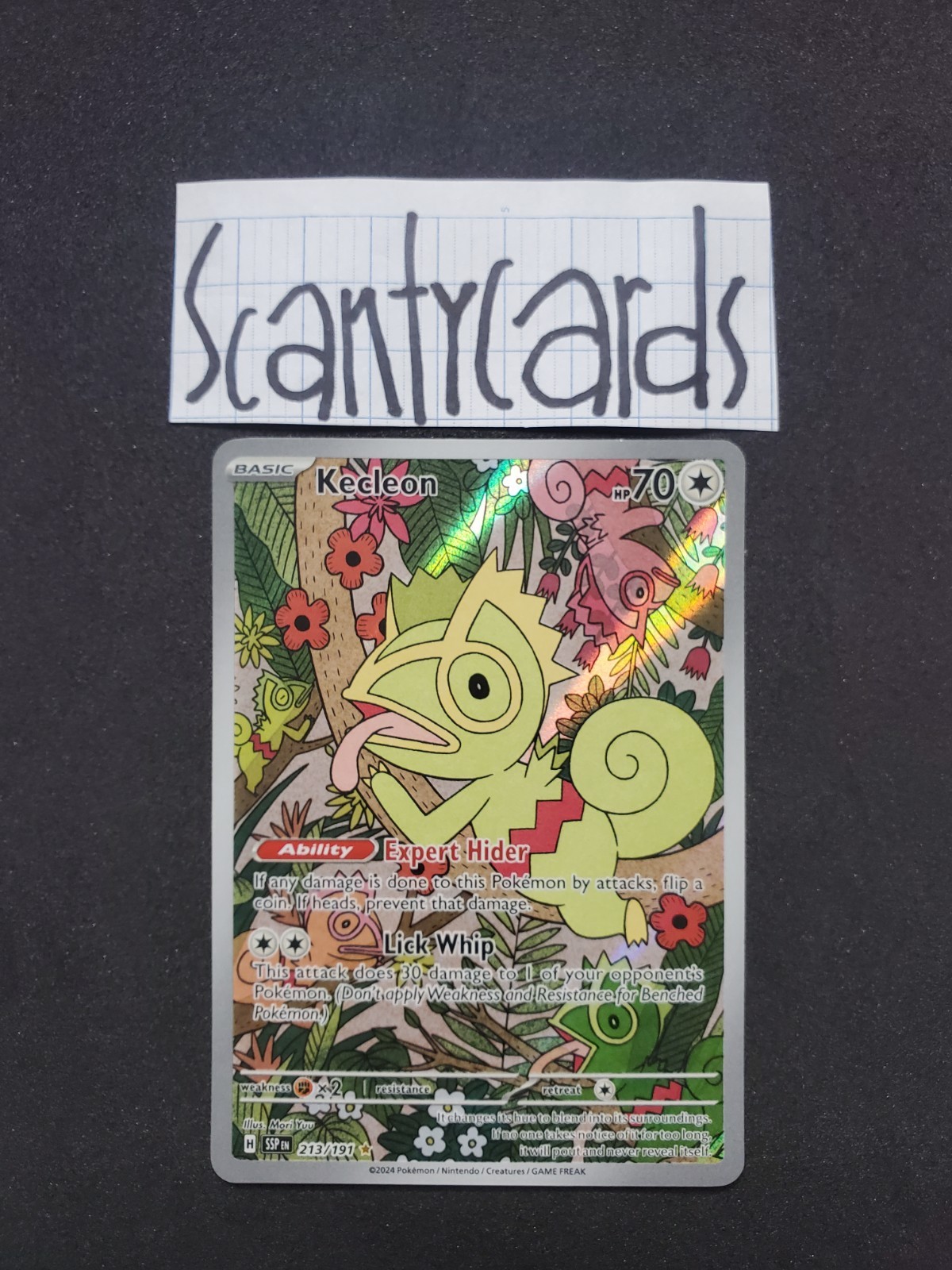 NM pokemon surging sparks illustration rare kecleon 213/191 holo