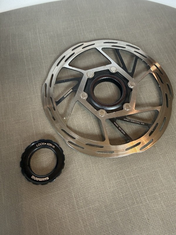SRAM Paceline Center Lock Disc Brake Rotor, 160mm, LOW MILES / w Lock Ring