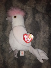TY Beanie Baby Kuku the Cockatoo with ERRORS RARE RETIRED Bird 1997 1998