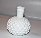 Vintage Fenton Wrisley White Milk Glass Perfume Bottle Hobnail No Stopper