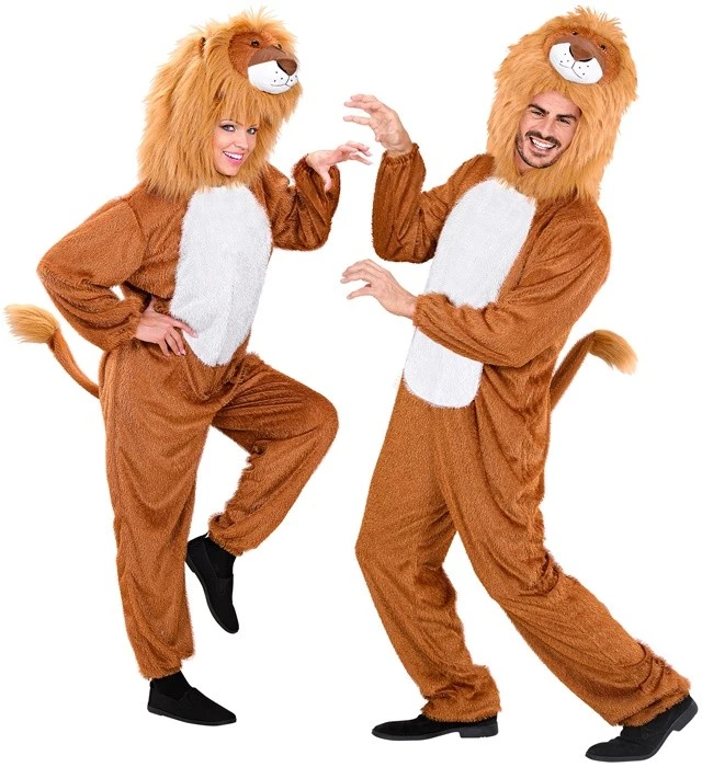 Widmann Funny Lion (Hooded Jumpsuit With Mask) (M/L - h 175 cm) Brown - Imagen 1 de 4