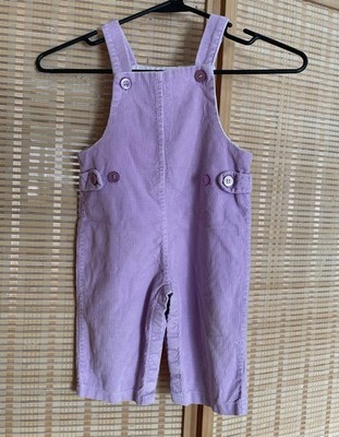 Hearts & Flowers 90s Purple Corduroy Bib Overalls Romper Sz 18 Mo Easter READ