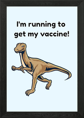 Running To Get My Vaccine Gerahmtes Wandbild Poster Leinwanddruck Bild