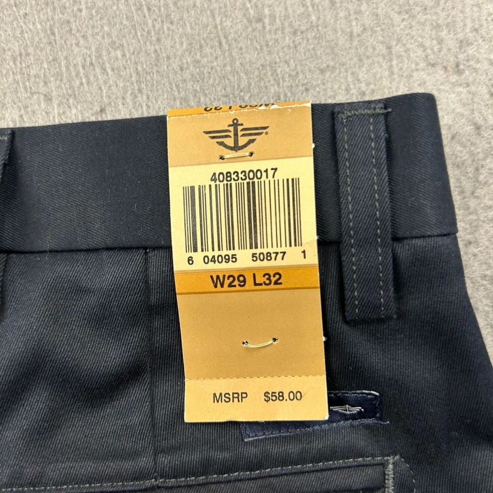 Dockers D1 Pants Mens 29X32 Blue Cotton Flat Front Slim Fit Straight Leg NWT - Image 4 of 4