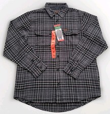 Orvis Men s Flannel Shirt/Jacket w Pockets, Heavyweight Cotton gray MEDIUM