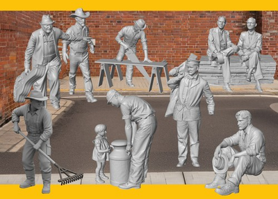 #ad THE LATEST O SCALE EVERYDAY FIGURES BATCH E 1 48 RESIN $5.49