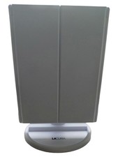 LACURA Kosmetikspiegel LED 3-seitig Schminkspiegel Beleuchtet Kunststoff Weiß