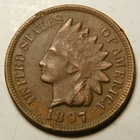 1897 Indian Head Cent Penny VF-Details   "Not Cleaned - Actual Coin Pictured"