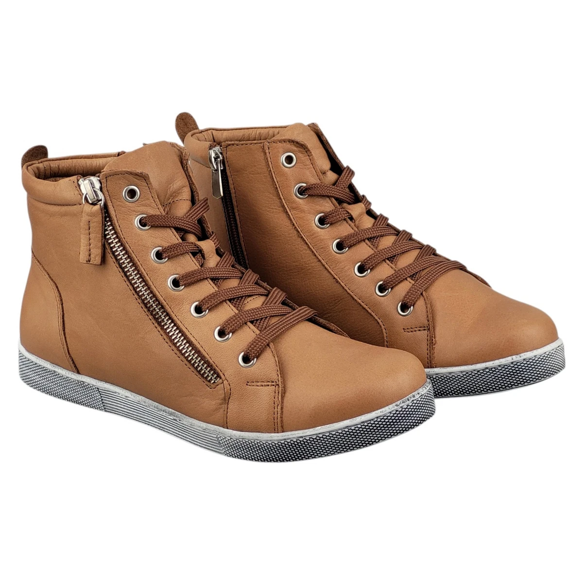 Sneakers Donna Bordeaux Andrea Conti Donna 0341500 Stivali Con Lacci Sneakers High Scarpe In Pelle Morbida