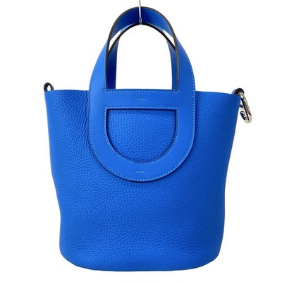 Hermès HERMES In the Loop 18 Handbag New Blue Idler Taurillon