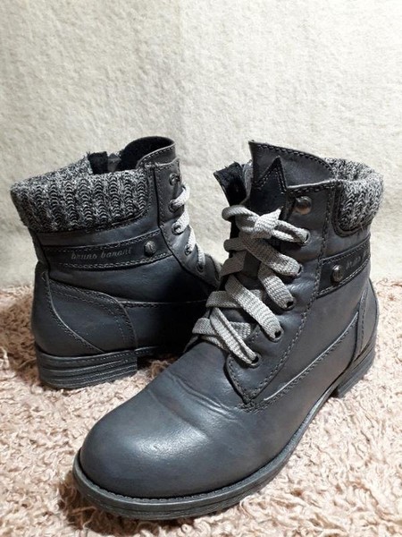 Women Bruno Banani Boots Grey Synthetic Leather 38