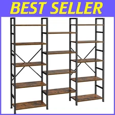 Metal Frame Bookcase with 14 Display Shelves, Modern Style