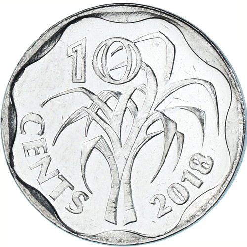 Regno degli Eswatini | Moneta da 10 Centesimi | Canne da Zucchero | Km:69 | 2018 - 2021 - Foto 3 di 6