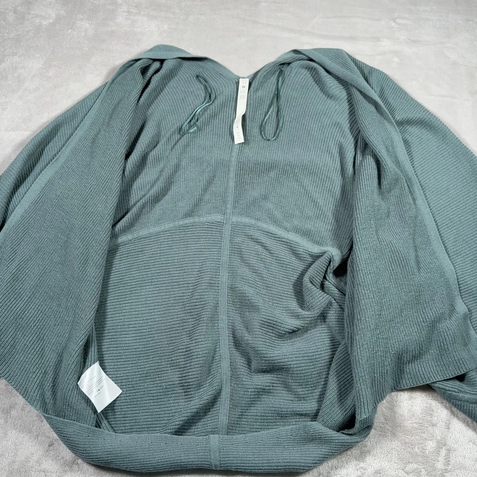 Cárdigan Lululemon Cashlu Tejido Texturizado Envolvente Abierto Suéter Verde Salvia XS/S Foto 4 de 4