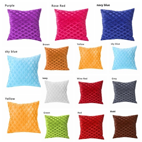 Soft Square Car Seat Corduroy Winter Warm Throw Pillow Cases Cushion Cover - Picture 2 of 21