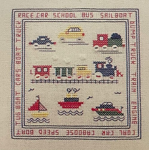 JBW Designs Ready, Set, Go Kit Cross Stitch Pattern W/ Buttons - Picture 4 of 4