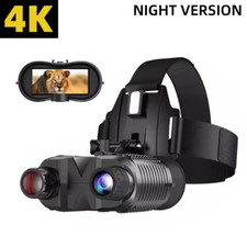 Infrared Night Vision Binoculars 3D Head Mounted Goggles 8X Zoom 4K Video NV8160