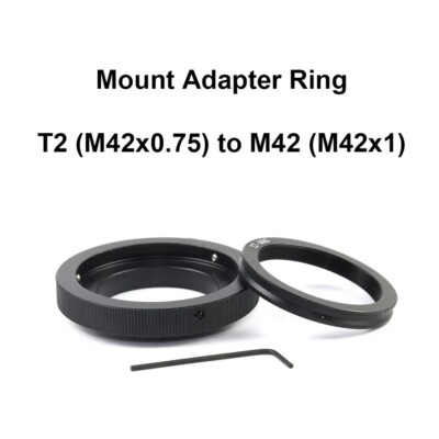 T2-M42 Adapter für M42(M42x1) Kamera mit T2 Objektiv (M42x0,75) Teleskop