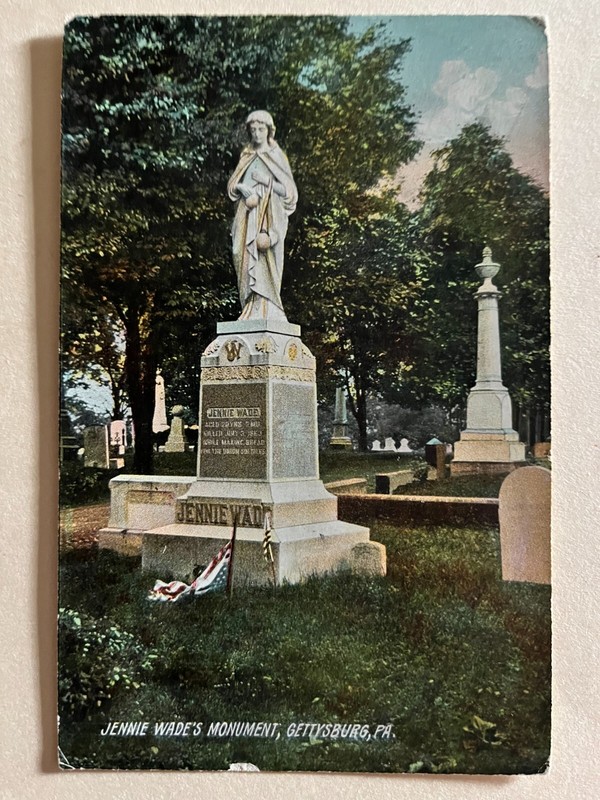GETTYSBURG PA * CIVIL WAR BATTLEFIELD * GRAVE OF JENNIE WADE * Rotograph 1900s