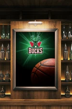 Milwaukee Bucks NBA Basketball Home Decor Wall Art Print Poster/Canvas