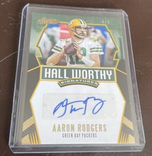 2020 PANINI ABSOLUTE AARON RODGERS HALL WORTHY SIGNATURE GOLD AUTO 4/5 PACKERS👍