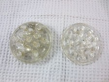 vintage huge 2 clear flower frog 4.75" diameter 13 holes and 16 holes